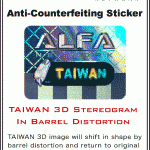 Anti-counterfeiting sticker on Alfa AWUS036H