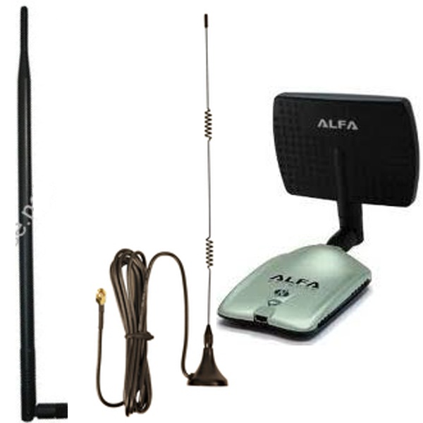 Antenna upgrade can very significantly increase the range of the WiFi USB adapter