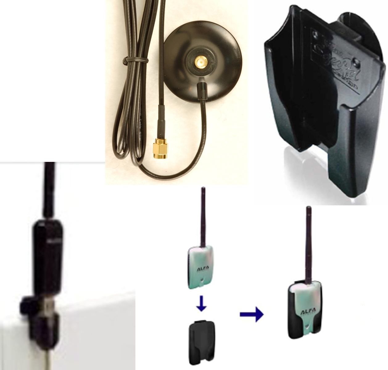 Alfa WiFi Mounts for Antennas & USB wireless adapters