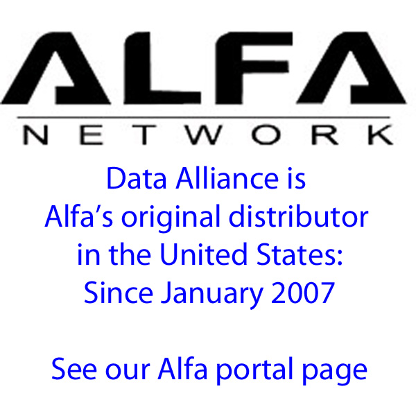 Data Alliance is Alfa's primary distributor in the Americas and we carry nearly all Alfa Network products in stock in our United States location (Arizona).
