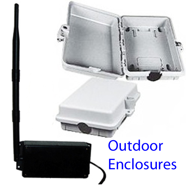 Outdoor Enclosure for USB WiFi adapter with antenna & cable: Extend range by setting the wireless adapter outdoors